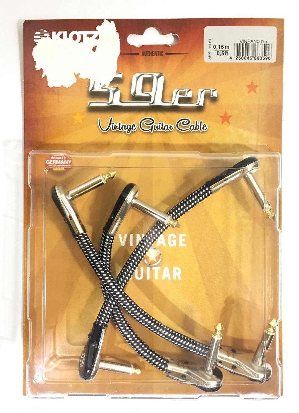 Klotz 59er Panhead Patch cable / lead 15cm, Set of 3