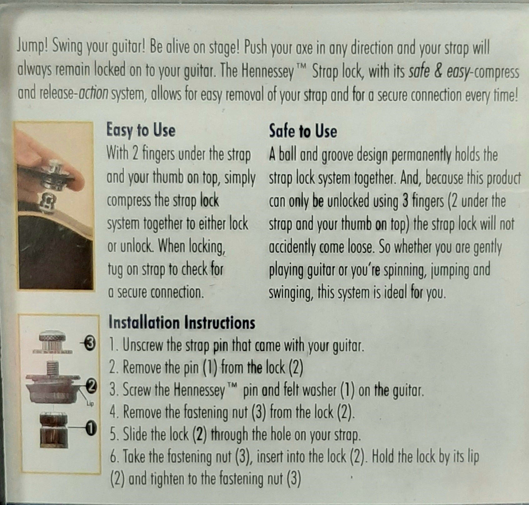 Hennessey Strap Locks, Chrome