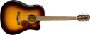 Fender CD-140SCE Dreadnought, with Case, Sunburst, Walnut