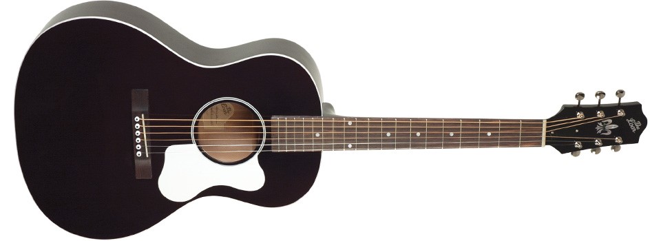The Loar LO-16 00 Size Acoustic Guitar, Repaired, Black