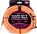Ernie Ball Braided 25ft Guitar Lead / Cable, Neon Orange, Straight/Angle