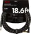 Fender Deluxe Series Angle Instrument Cable / Lead, Black Tweed, 18'6 5.5m