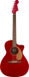 Fender Newporter Player Electro Acoustic, Candy Apple Red, Walnut Fingerboard