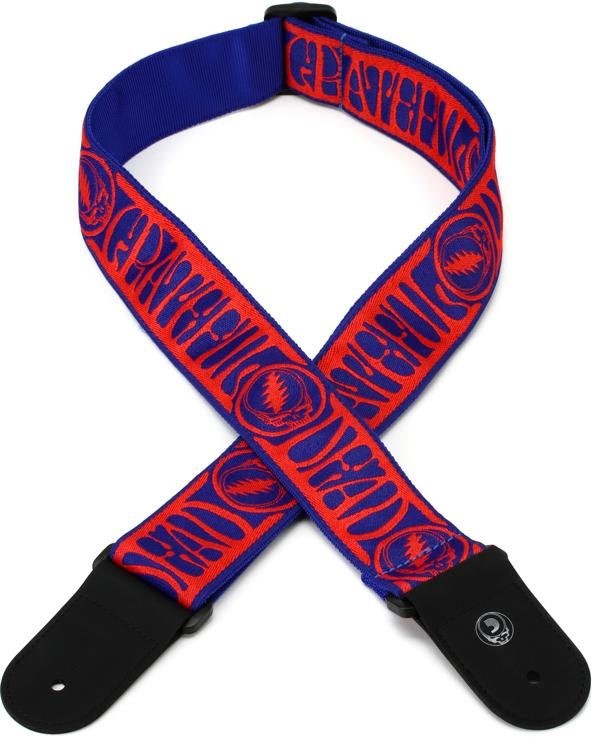 Hw Audio D Addario Grateful Dead Steal Your Face Guitar Strap Blue Red Hw Audio D Addario Grateful Dead Steal Your Face Guitar Strap Blue Red