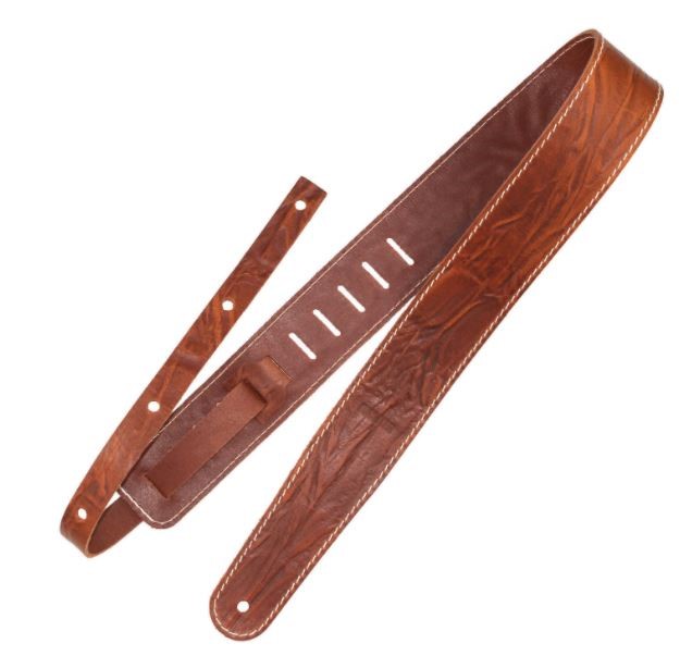 Guitar Strap Raw II Contour Wrinkle Tan 1516 Leather Guitar Strap