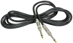 Chord Braided 6.3mm Mono Jack To 6.3mm Mono Jack Plug Instrument Cable / Lead