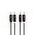 Techlink 710033 2x Rca/Phono To 2x Rca/Phono 3 Metre