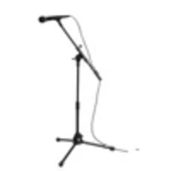 On Stage Drum/Amp Short Mic Stand Tripod With Standard Boom Arm MS7411B, Black