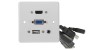 Mercury Hdmi+vga+3.5mm+usb Wallplate (122.395UK)
