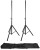 QTX Heavy Duty Speaker Stand Kit With Bag Upto 35KG Each (180.550uk), Black