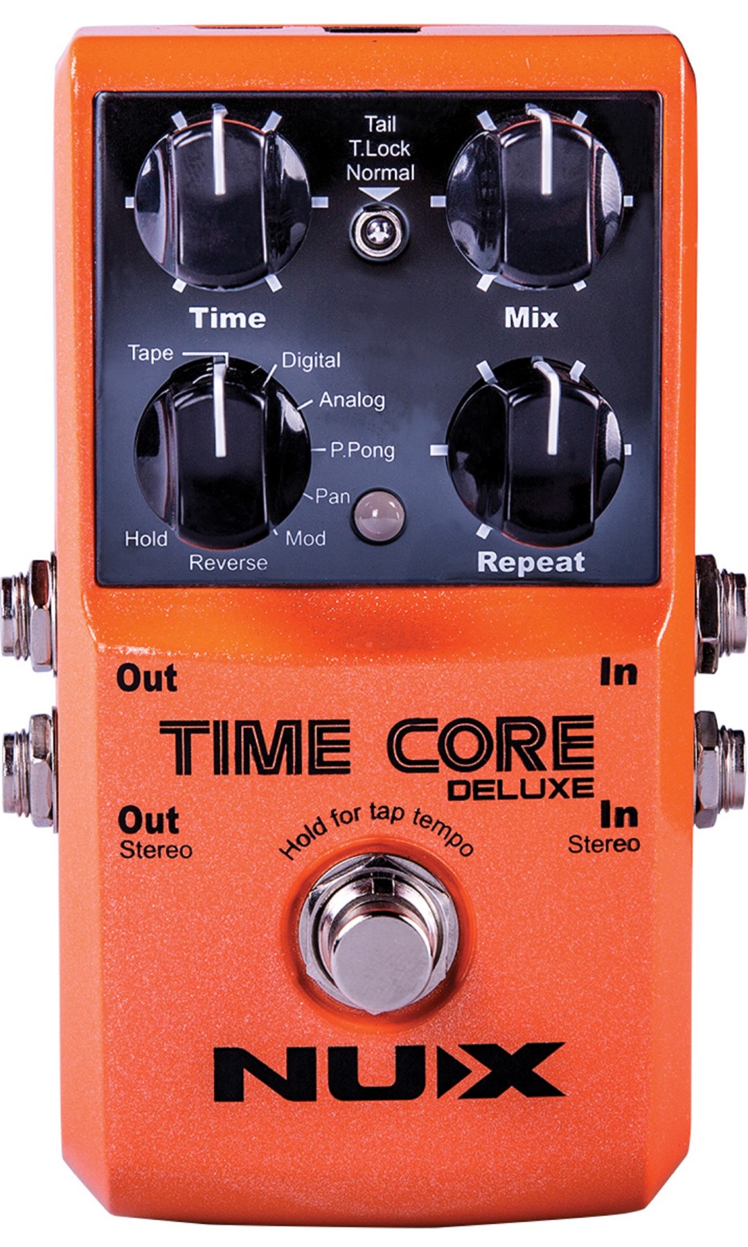 NUX Time Core Deluxe Delay Pedal 7 Types of Delay and 40 Sec Looper, Orange