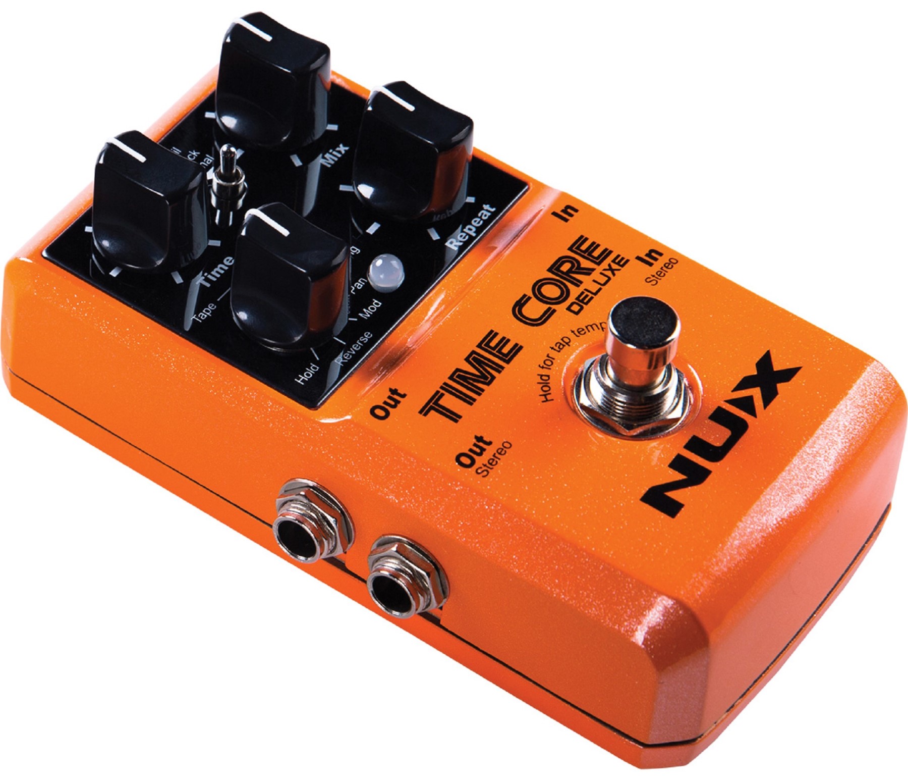 NUX Time Core Deluxe Delay Pedal 7 Types of Delay and 40 Sec Looper, Orange