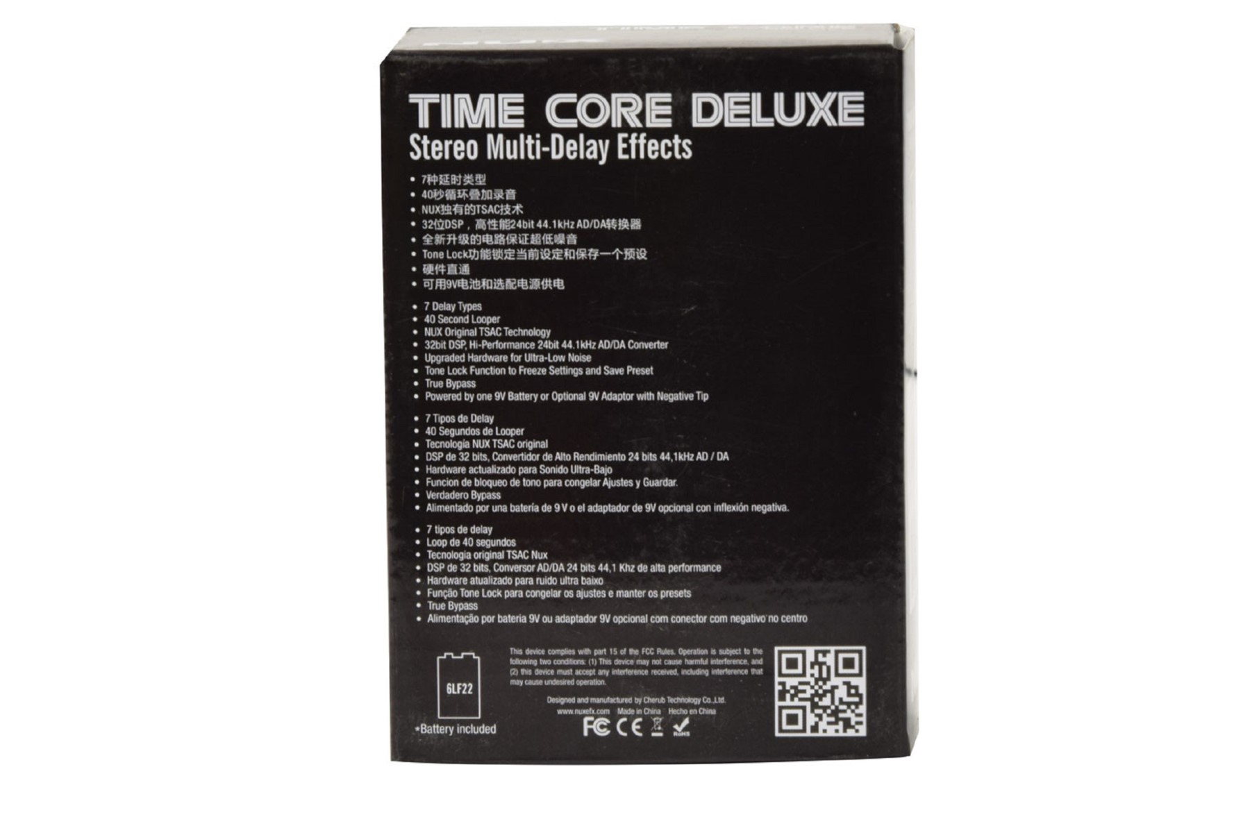 NUX Time Core Deluxe Delay Pedal 7 Types of Delay and 40 Sec Looper, Orange