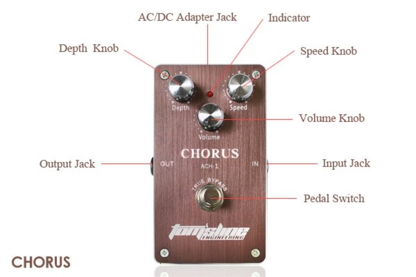 Chord CH-50 Guitar Chorus Pedal, Natural