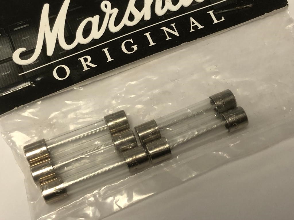 Marshall Slow Blow T1A 20mm Fuses, Pack of 5