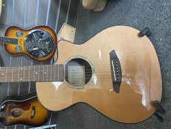 Rathbone R1crce Baby Concert Cutaway Acoustic Guitar, Natural