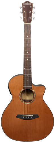 Rathbone R1crce Baby Concert Cutaway Acoustic Guitar, Natural