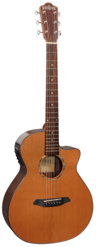 Rathbone R1mc Baby Concert Cutaway Acoustic Guitar, Natural