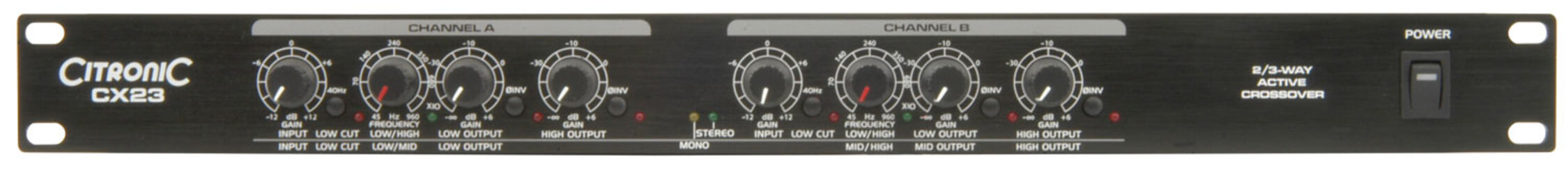 Citronic CX23 Active Crossover - Stereo 2-way / Mono 3-way (170.929UK), New Stock