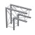 Citronic Alustage AL24 Deco Quad Truss Corner AL24C21 2 Way Corner, Maintube 35x2mm
