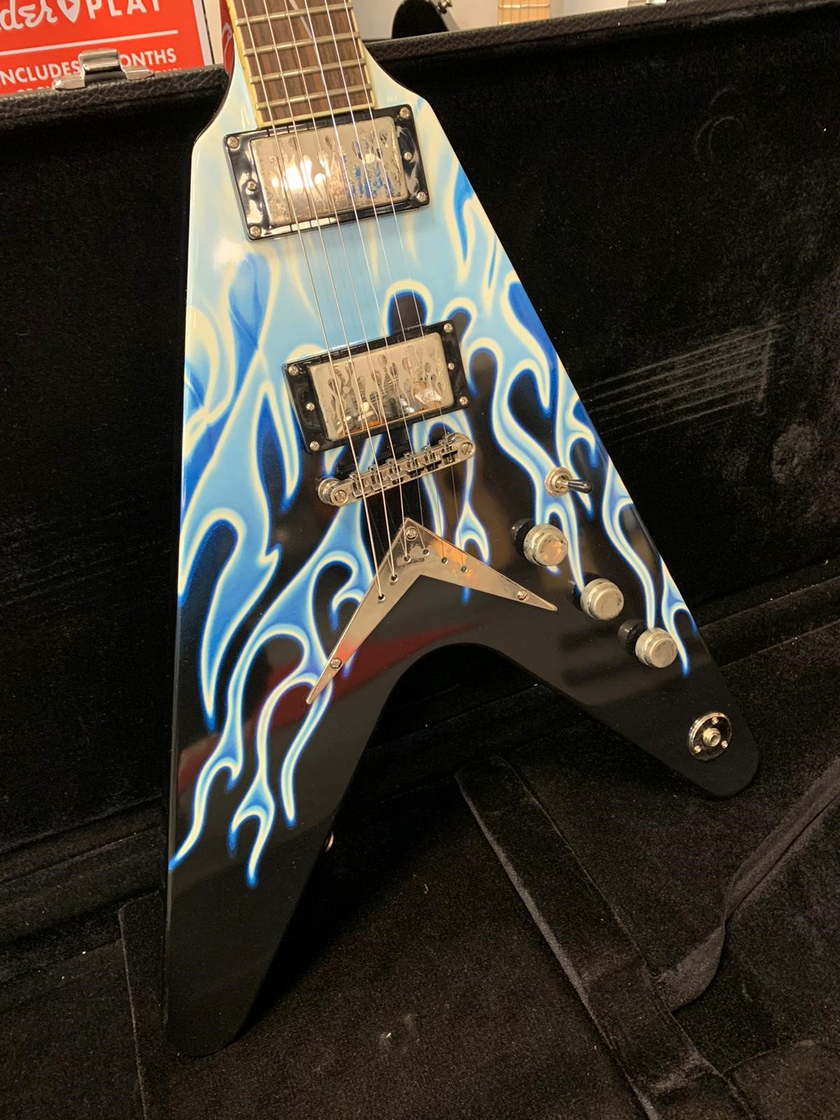 HW Audio:. Dean V Inferno with Case - Used, Flame