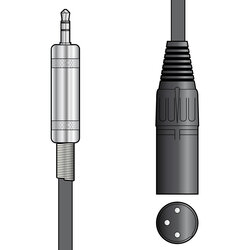 Chord Classic 6.3mm TRS Jack Plug - 6.3mm TRS Jack Socket, 3m