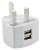 Mercury Twin Compact USB Mains Charger 2.4A USB-UK224 (421.744UK), White