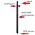 Athletic SAT-3T Telescopic Pole 35mm Top and M20 Thread the Other End., Black