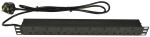 8 Way 19" Rackmount Power Distribution Unit 1.8m Lead, Black