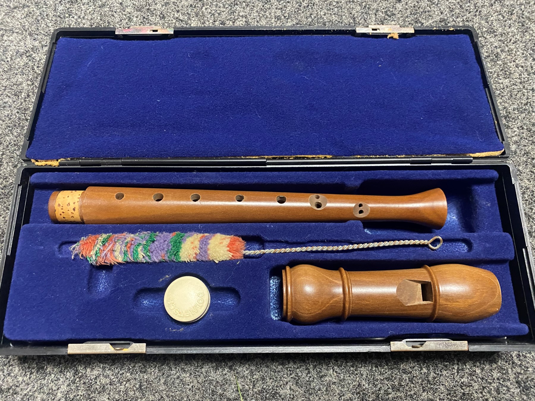 Wooden top descant recorder