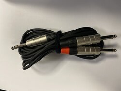 Re19-3m 2 X Mono 6.3 Jack-Stereo 6.3 Jack