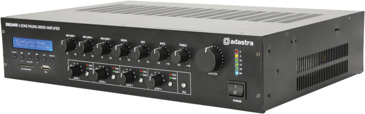 Adastra RM 244V 4-Zone Paging 100V Mixer Amplifier