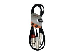 Icore211lu15 6.35mm Stereo Jack Plug - 1 X Male XLR And 1 X Female XLR, Black