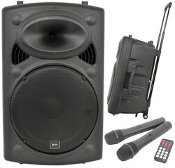 QTX QR15PABT Bluetooth Portable PA System with RadioMics