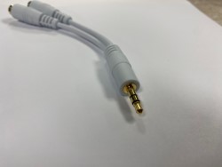 3.5mm Mini Jack Stereo Headphone Splitter - 2 X 3.5mm Mini Jack Sockets, White