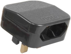 Mercury FCP Fused Euro Converter Plug FCP5AB, Black