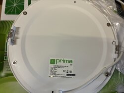 Primalux LED Non Dimmable 210mm Diameter Downlight LED Fitting, Cool White, 521.424