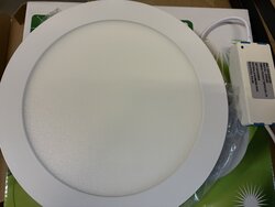 Primalux LED Non Dimmable 210mm Diameter Downlight LED Fitting, Cool White, 521.424