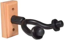 Chord Guitar Wall Bracket With Wooden Base GWB-3 180.131UK, Wood and Black