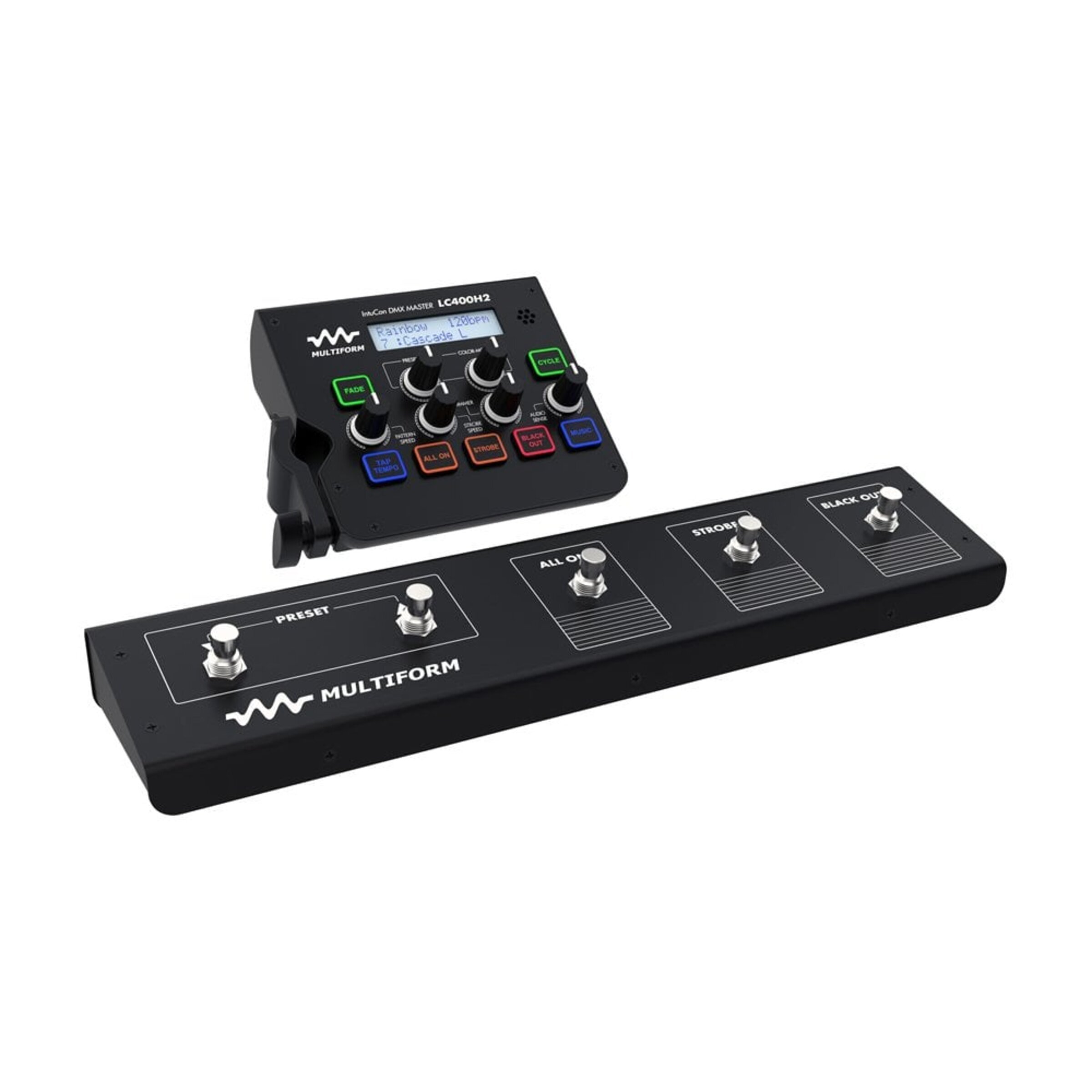 HW Audio. Multiform Stage Lighting Controller With Footswitch And Mic