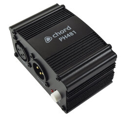 Single Channel 48V Phantom Power Unit 173.481UK, Black