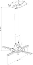 AV Link Adjustable Ceiling Projector Bracket