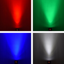 QTX Tri-Par: Rechargeable Triple Diode RGBW PAR Uplighter, Black, 154.047UK