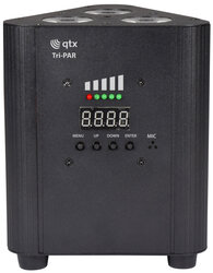 QTX Tri-Par: Rechargeable Triple Diode RGBW PAR Uplighter, Black, 154.047UK