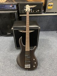 Cort Action Bass PJ Bass Guitar, Open Pore Walnut