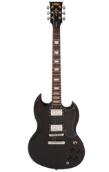 Vintage V69 Coaster Series Electric Guitar, Gloss Black