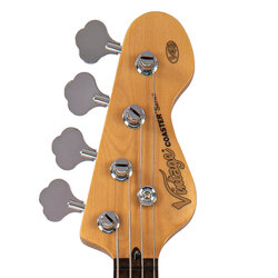 Vintage V49 Coaster Series Bass Guitar - Vintage White