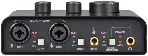 Citronic USB Audio Interface USB2+1 - 2 Mic + 1 Instrument