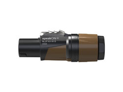 Neutrik Speakon FXX - 2 Pole Cable Connector NL2FXX-W-S, Brown, 6 To 12 MM
