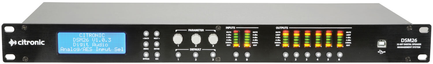 Citronic DSM26 Speaker Management System DSM26, Ex Demo
